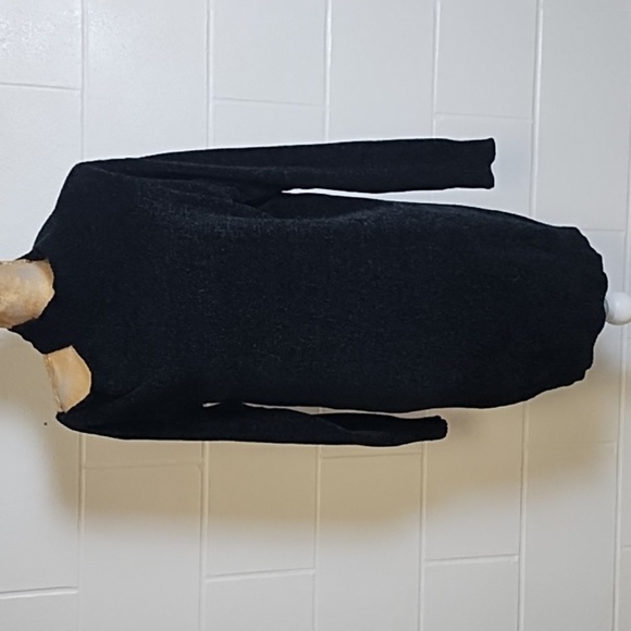 Super Soft Chenille Mock Neck One Shoulder tunic Sweater Dress Black ee:some - Picture 1 of 7